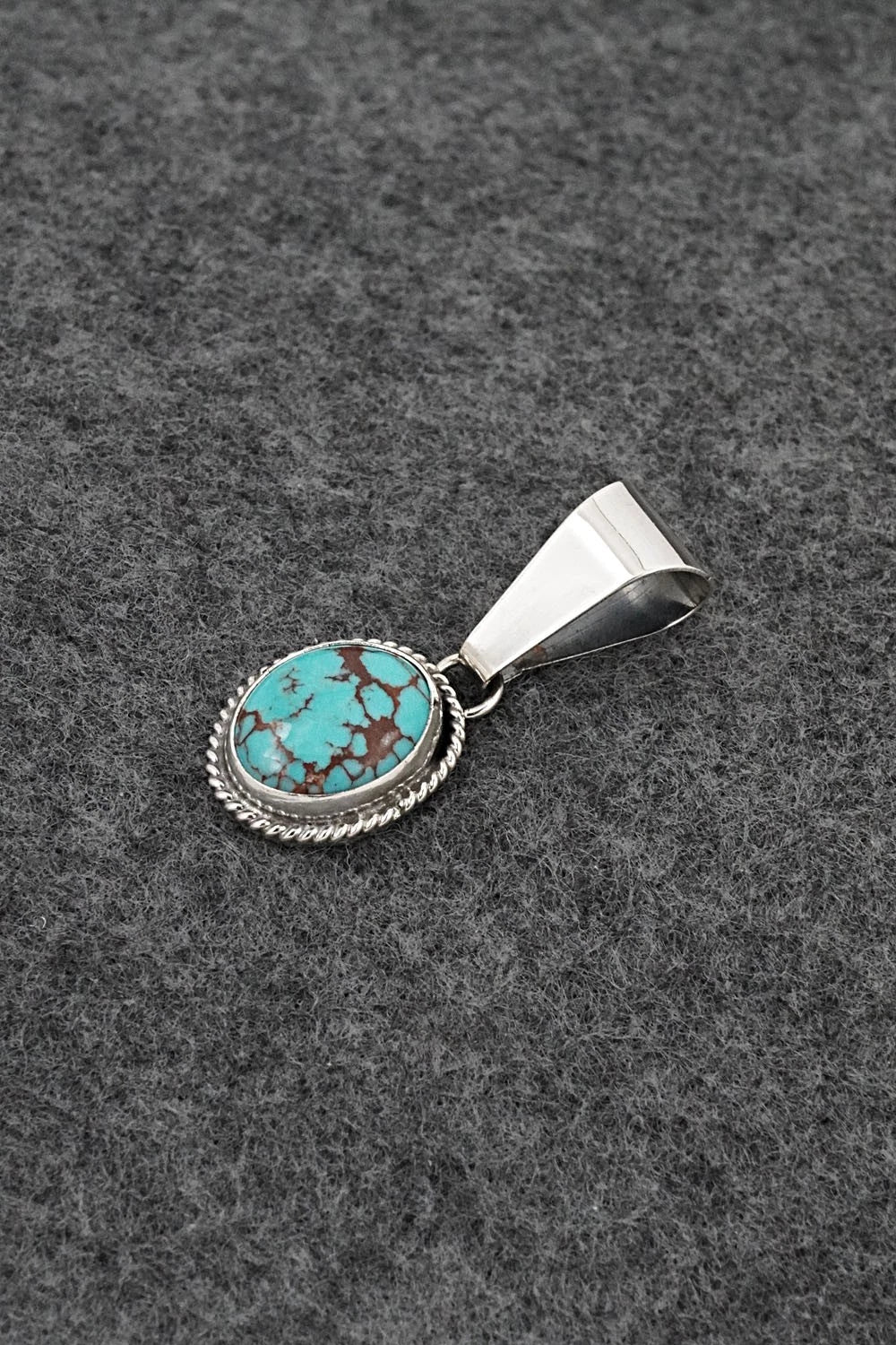 Turquoise & Sterling Silver Pendant - Eugene Gruber
