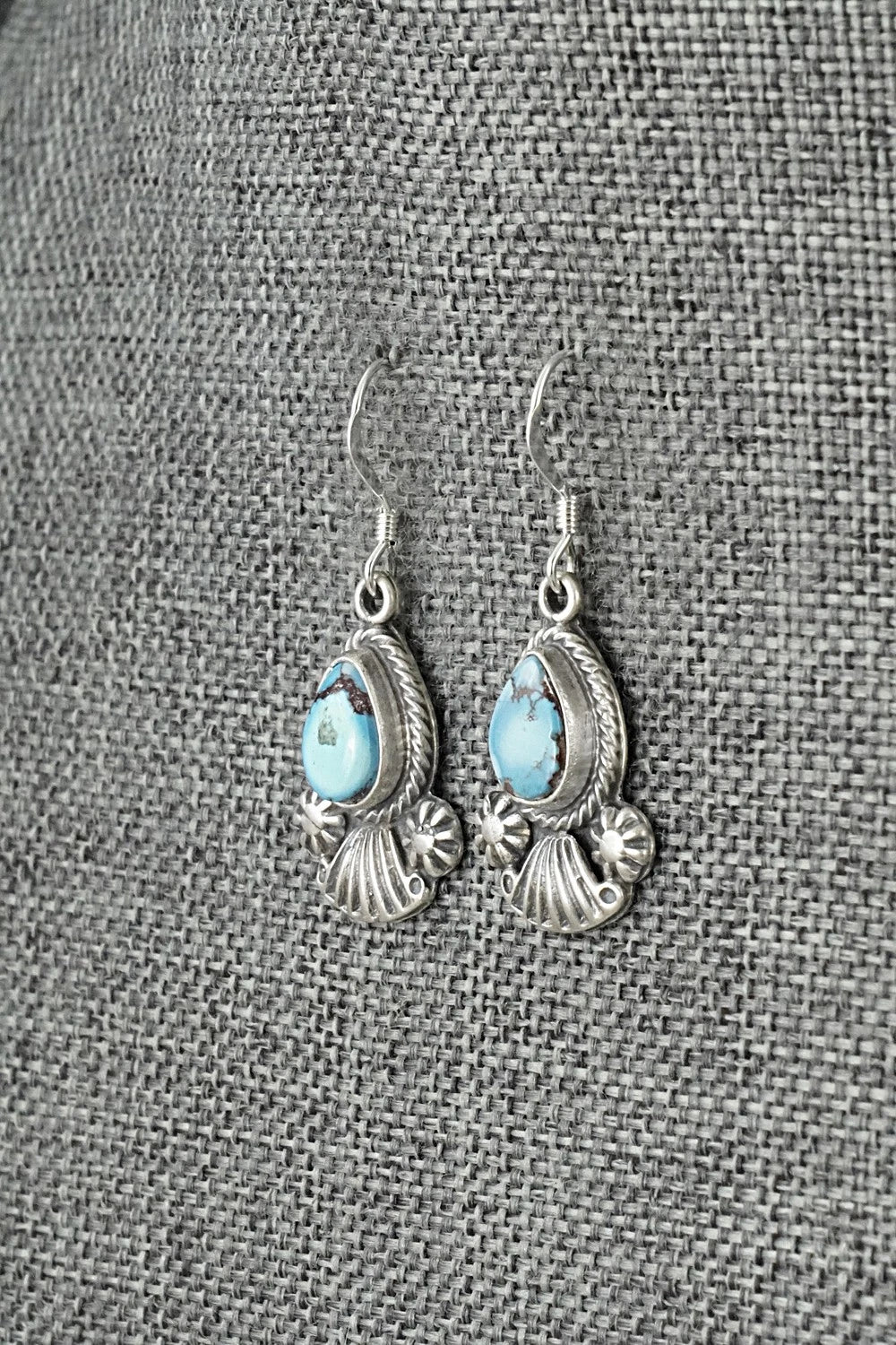 Turquoise & Sterling Silver Earrings - Verley Betone