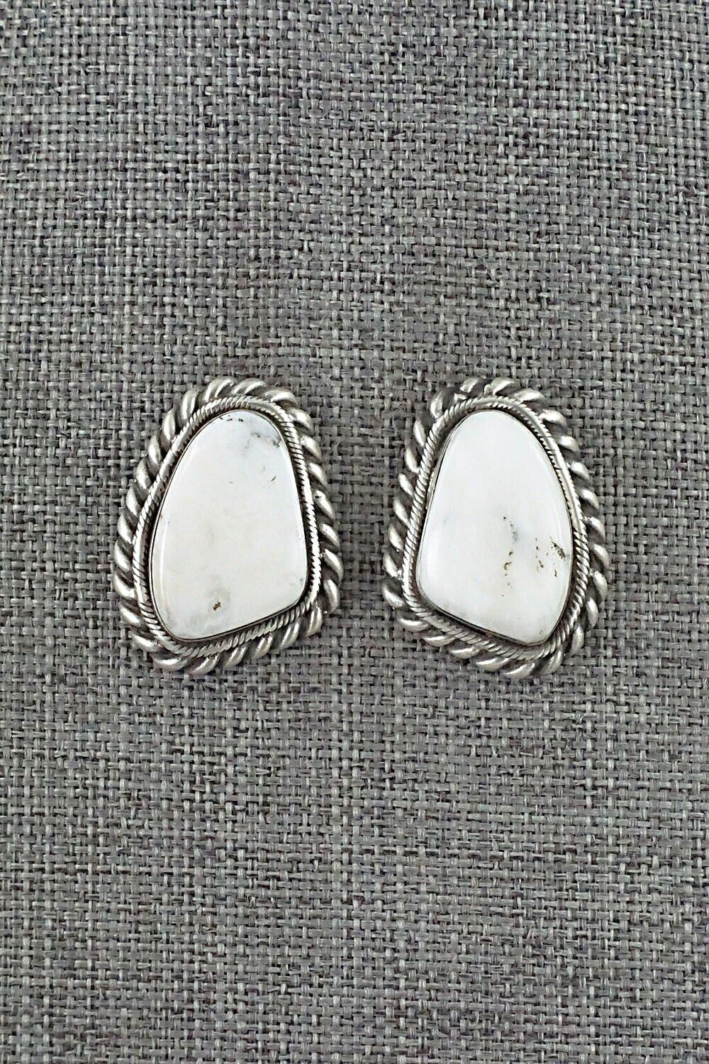 White Buffalo & Sterling Silver Earrings - Sharon McCarthy