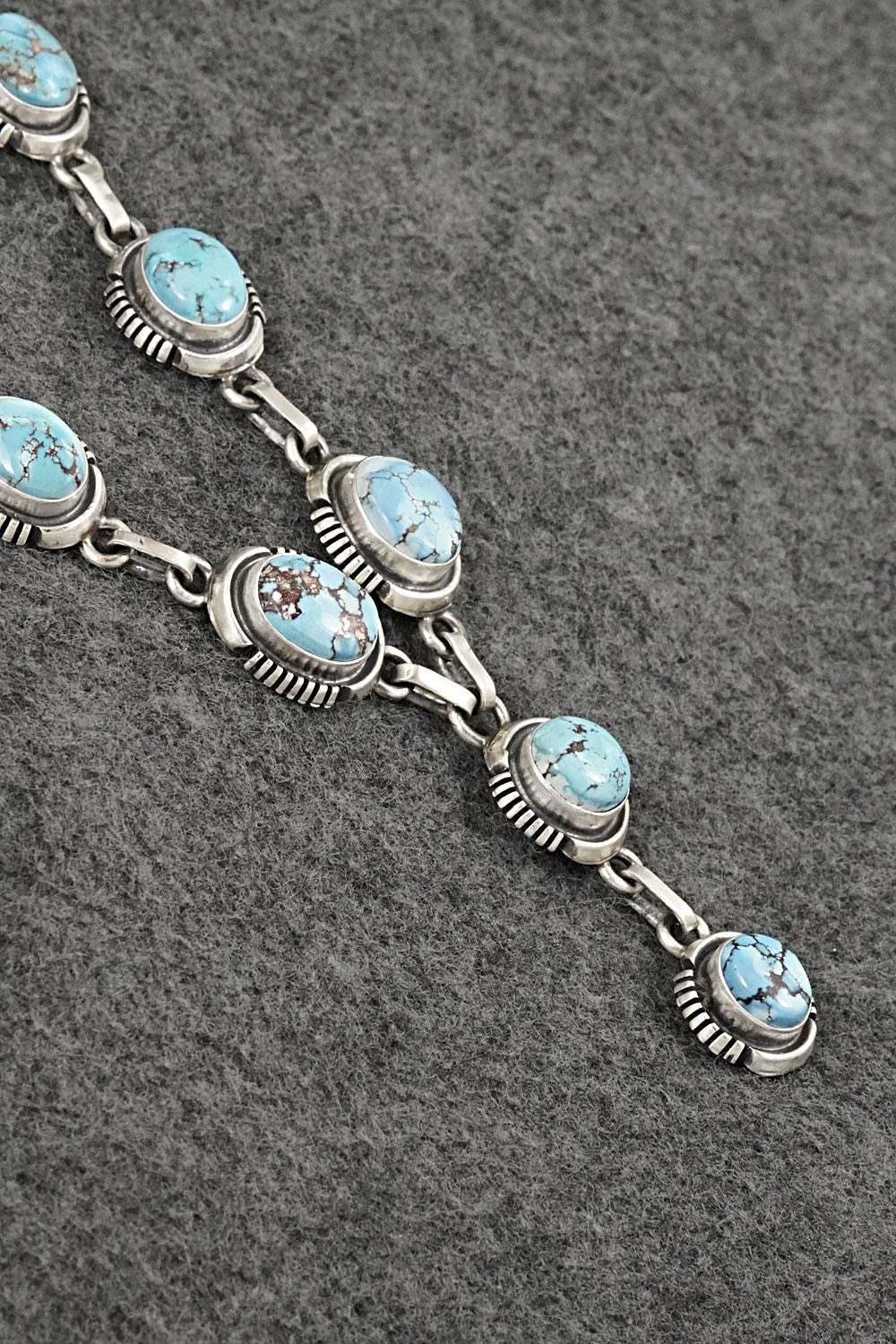 Turquoise & Sterling Silver Necklace and Earrings Set - Mark Yazzie