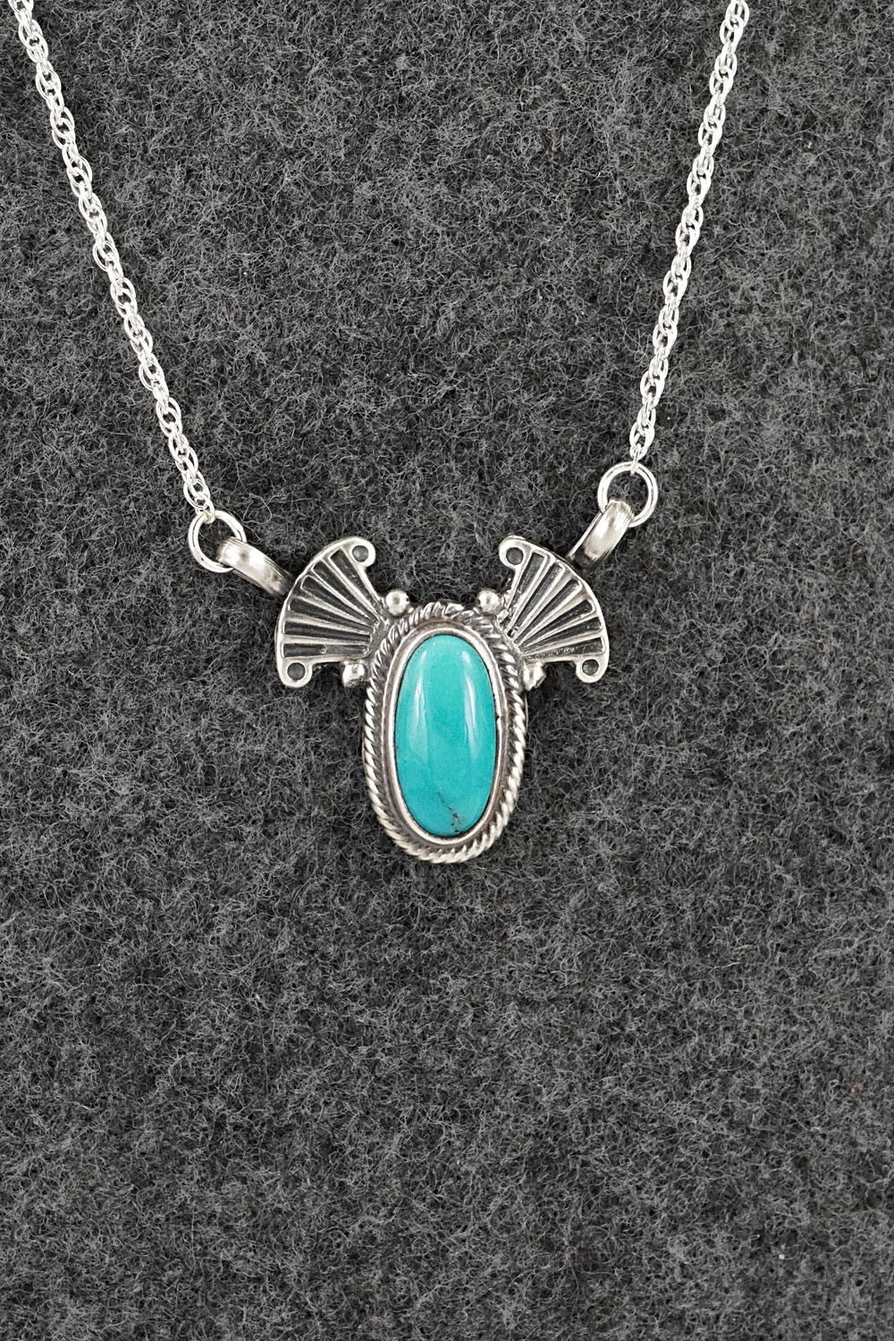Turquoise & Sterling Silver Necklace - Verley Betone