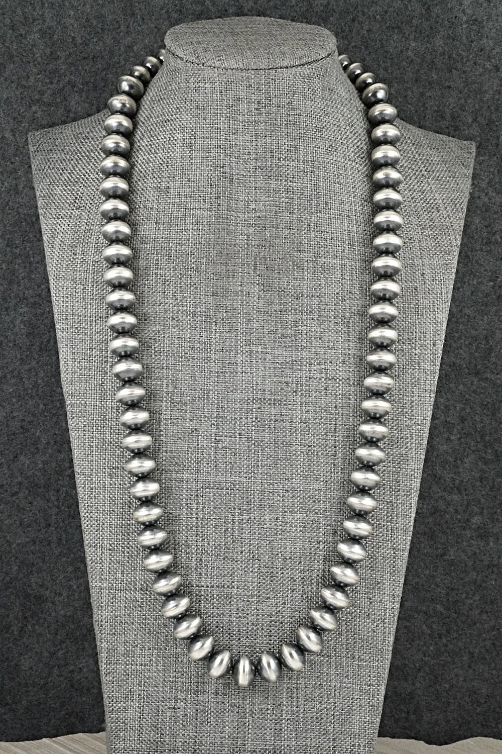 Sterling Silver Navajo Pearl Necklace 24" - Preston Haley