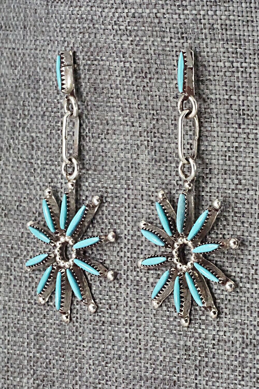 Turquoise & Sterling Silver Earrings - Yvette Kaamasee