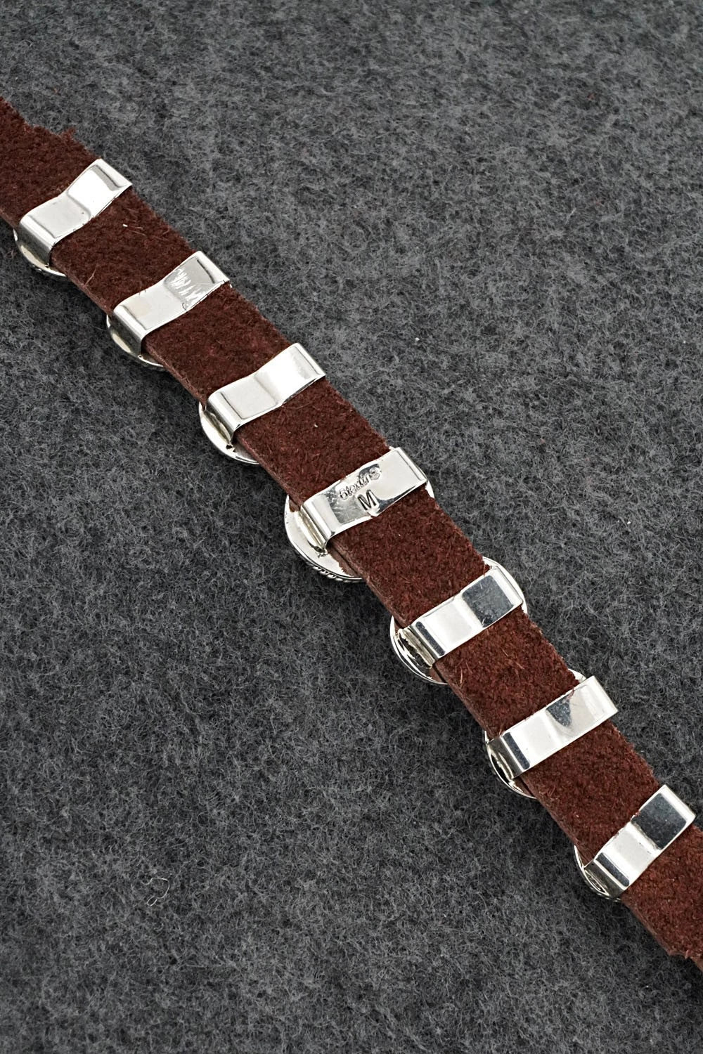 Turquoise, Sterling Silver & Leather Bracelet - Marlene Ramone