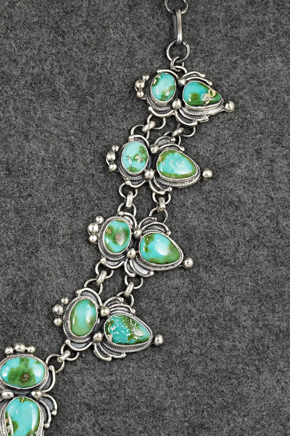 Turquoise & Sterling Silver Necklace and Earrings Set - Kathleen Livingston