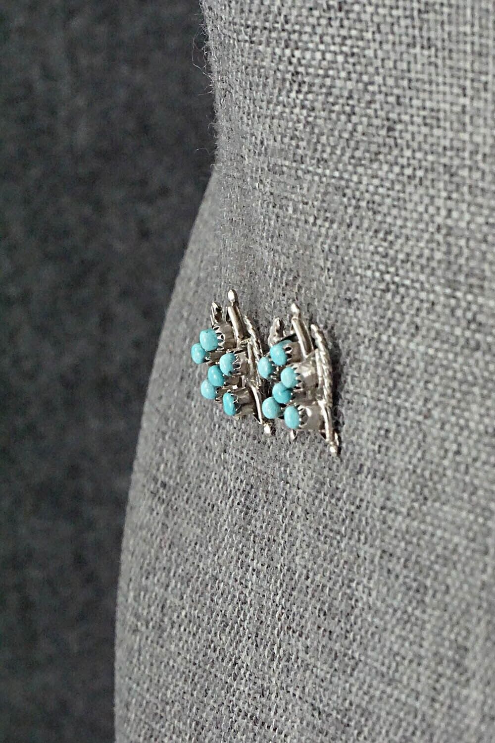 Turquoise & Sterling Silver Earrings - Wayne Johnson