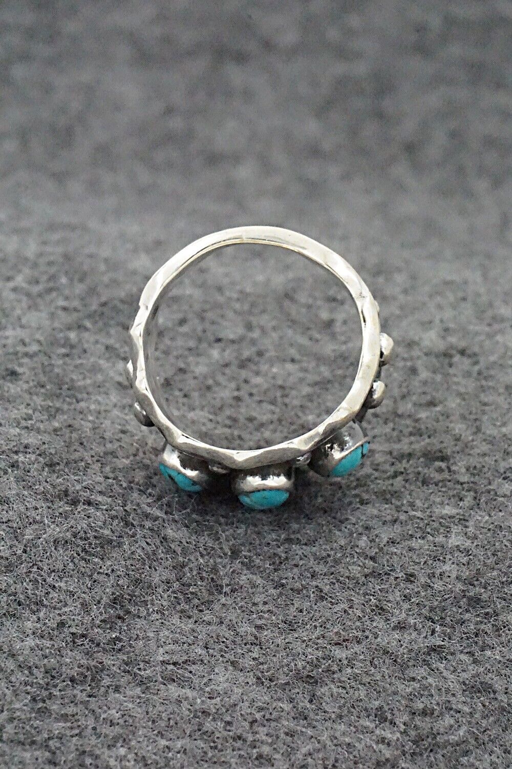 Turquoise & Sterling Silver Ring - Andrew Vandever - Size 9