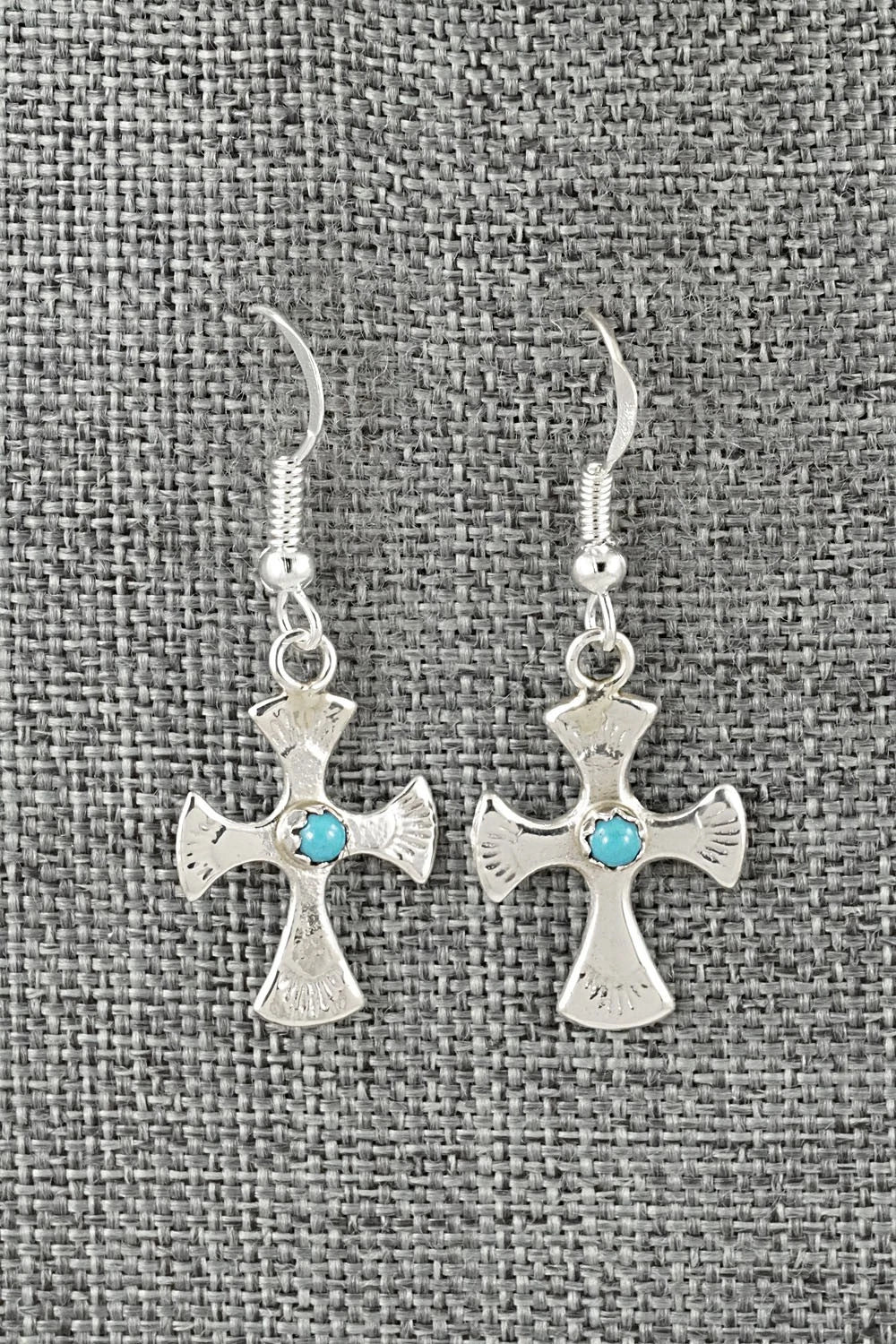 Turquoise and Sterling Silver Earrings - Lorraine Chee