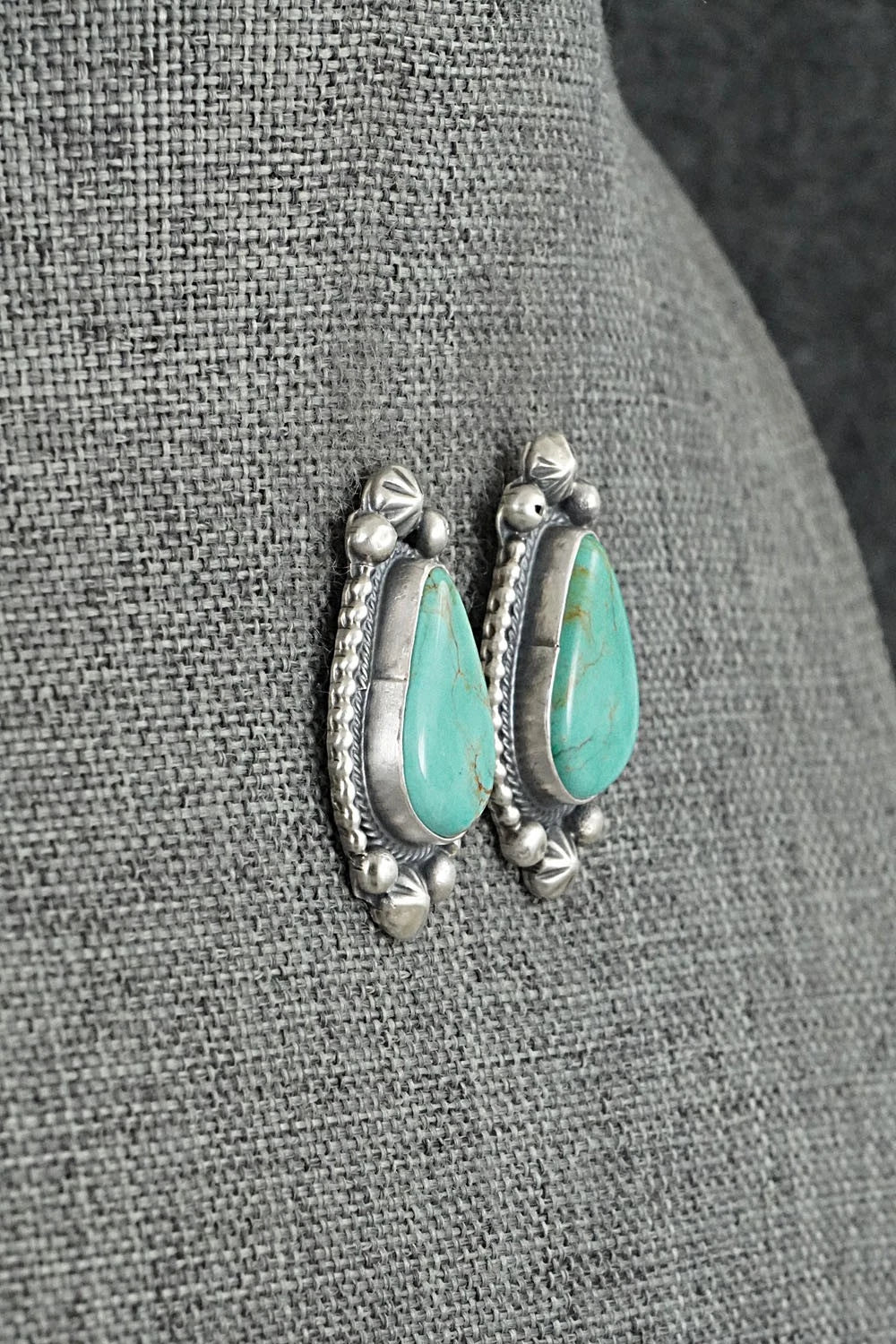 Turquoise & Sterling Silver Earrings - Darrin Livingston
