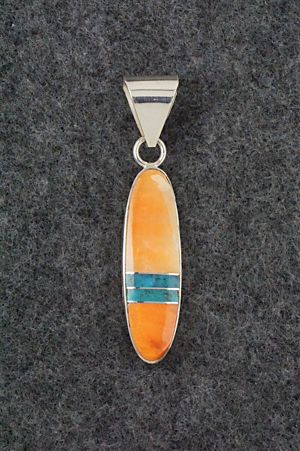 Spiny Oyster, Turquoise & Sterling Silver Pendant - Harold Smith