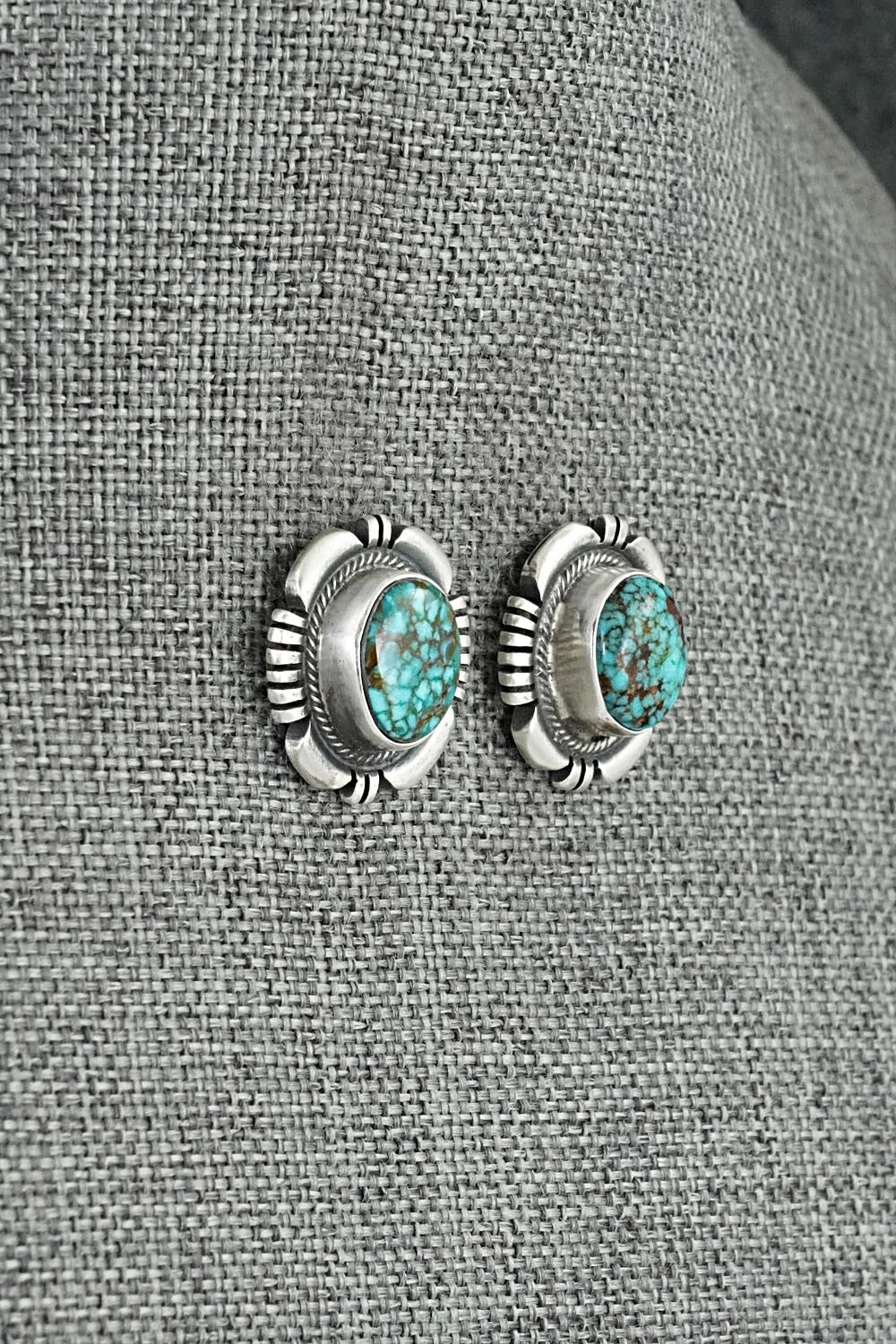 Turquoise & Sterling Silver Necklace and Earrings Set - Mark Yazzie