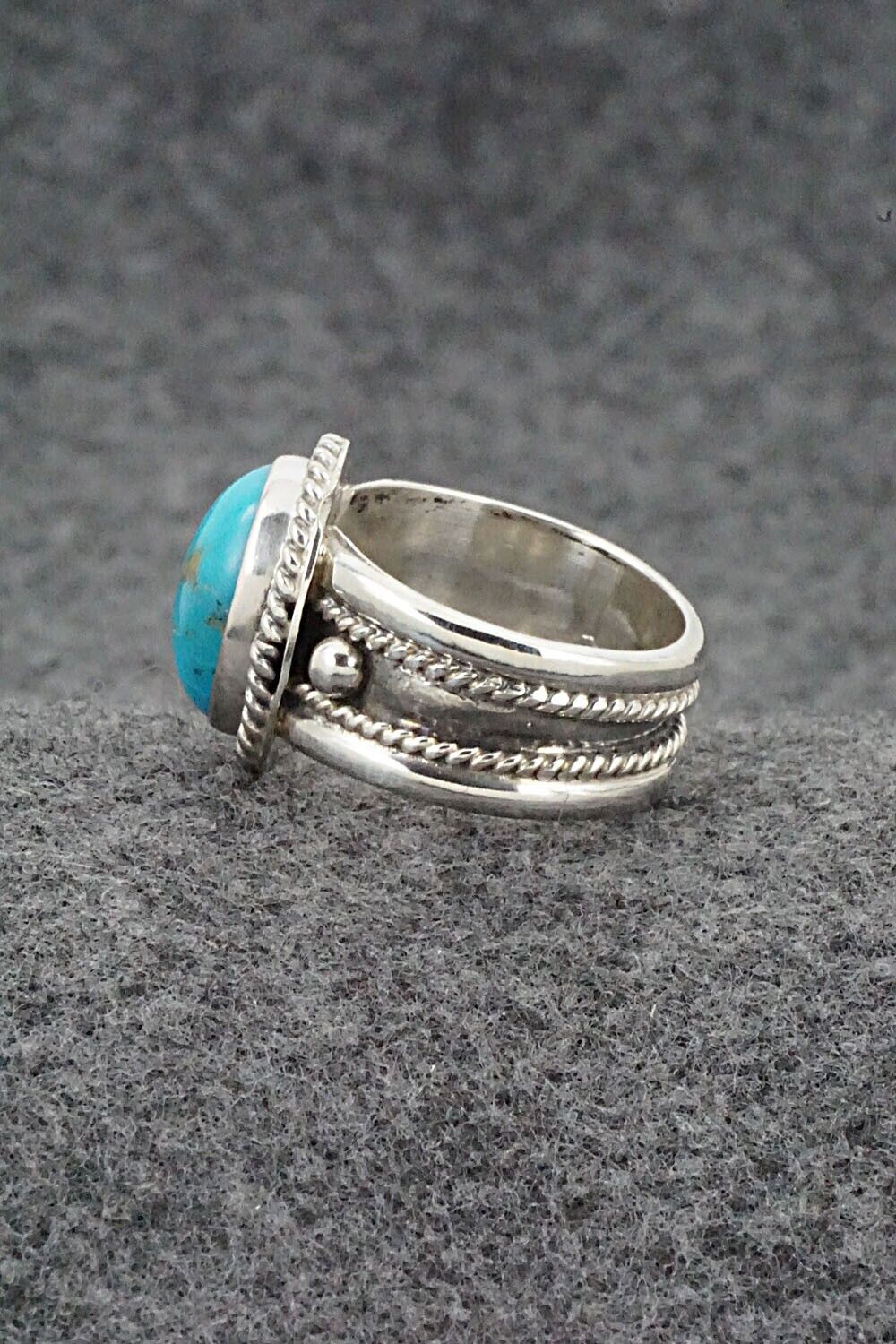 Turquoise & Sterling Silver Ring - Thomas Yazzie - Size 7.75