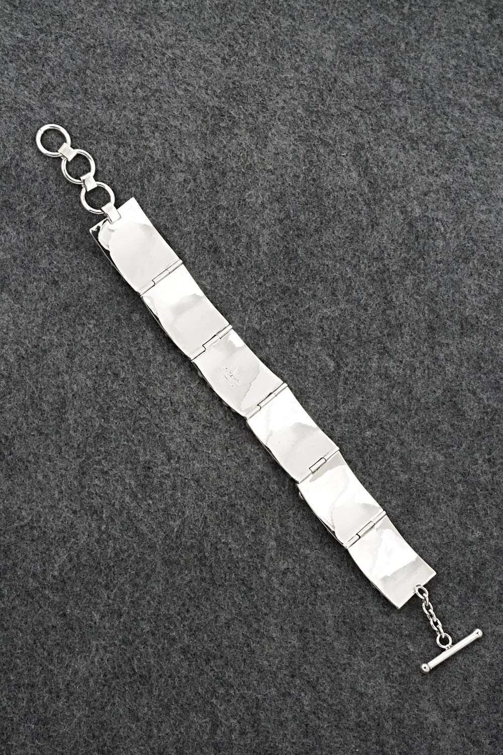 Turquoise & Sterling Silver Link Bracelet - Akee Douglas