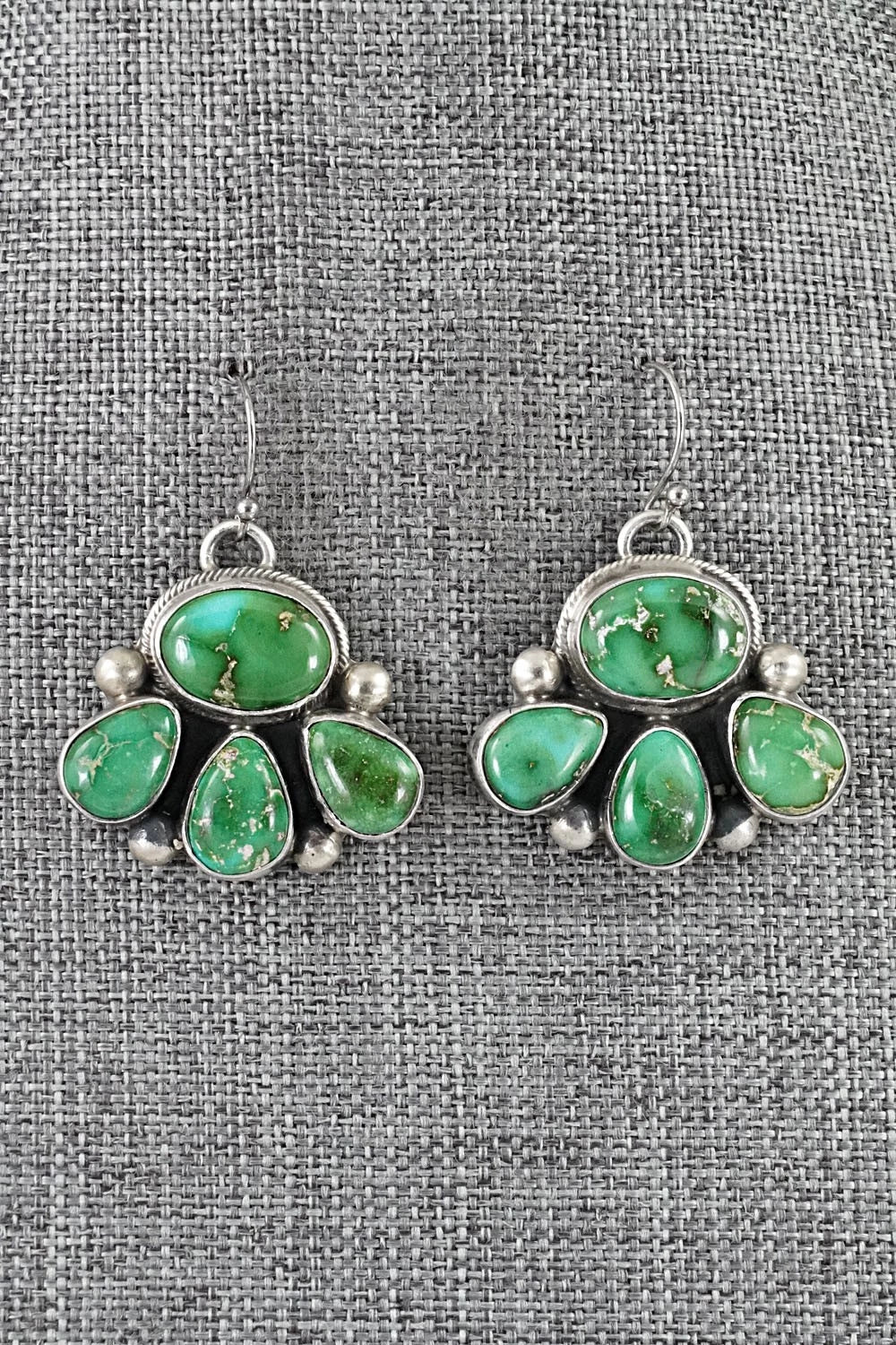 Turquoise & Sterling Silver Necklace and Earrings Set - Kathleen Livingston
