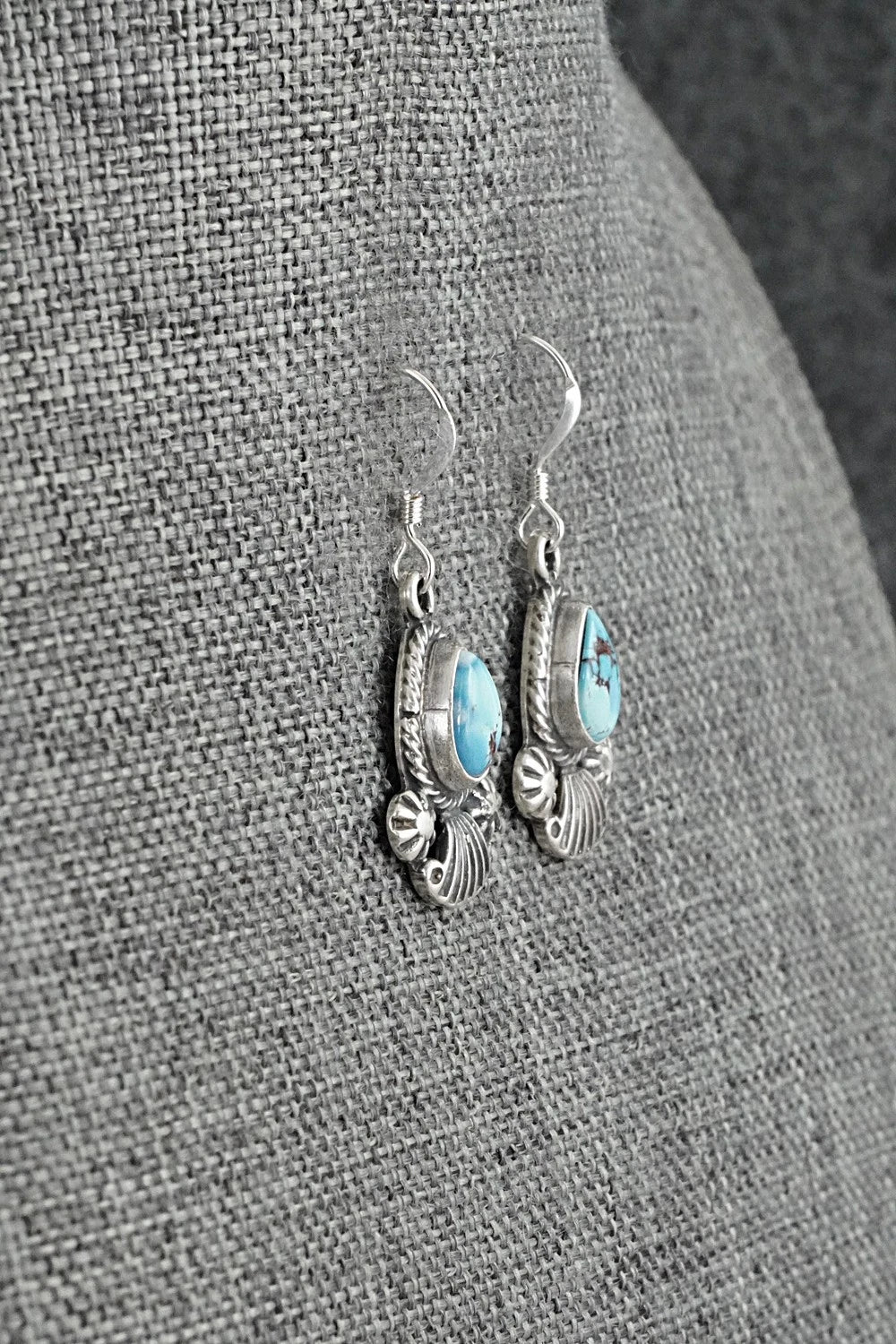 Turquoise & Sterling Silver Earrings - Verley Betone