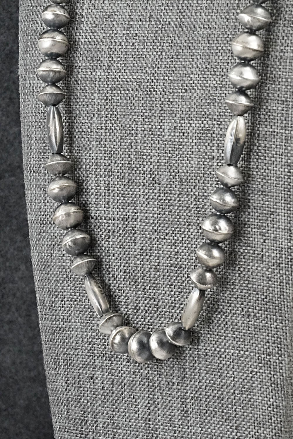 Sterling Silver Navajo Pearl Necklace 24" - Vintage