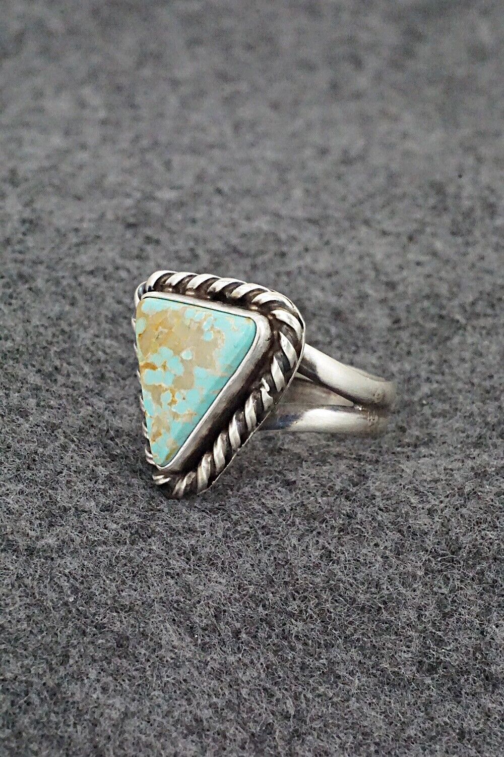 Turquoise & Sterling Silver Ring - Kathleen Livingston - Size 7.75