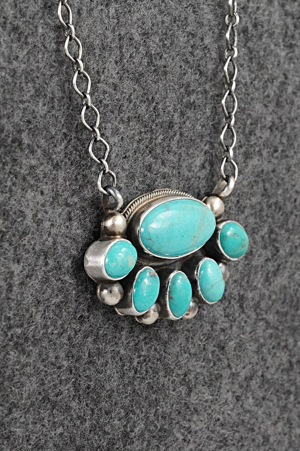 Turquoise & Sterling Silver Necklace - Kathleen Livingston