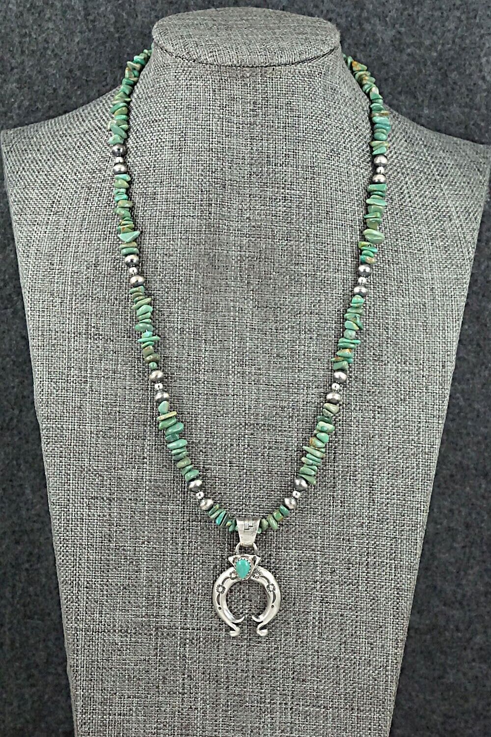 Turquoise & Sterling Silver Necklace 18" - Louise Joe