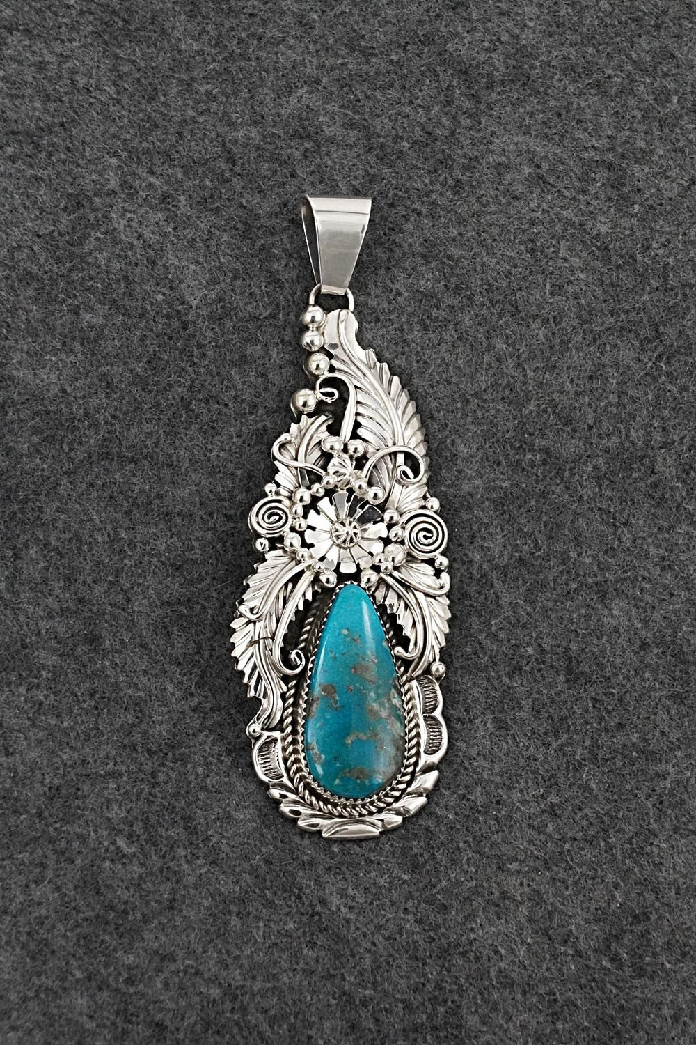 Turquoise & Sterling Silver Pendant - Albert Smith