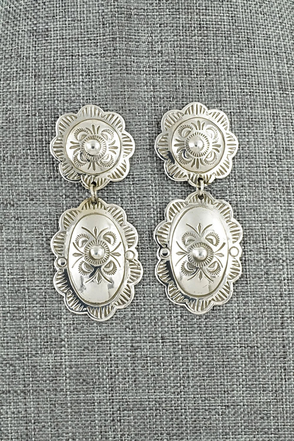 Sterling Silver Earrings - Bertha Begay