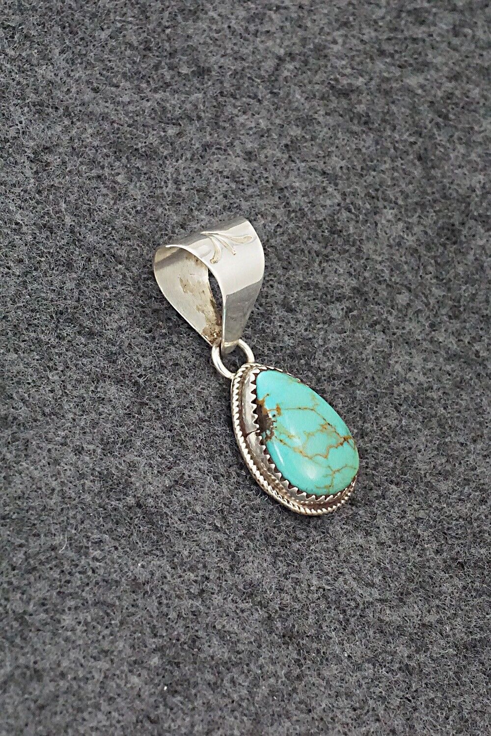 Turquoise & Sterling Silver Pendant - Ernest Hawthorne