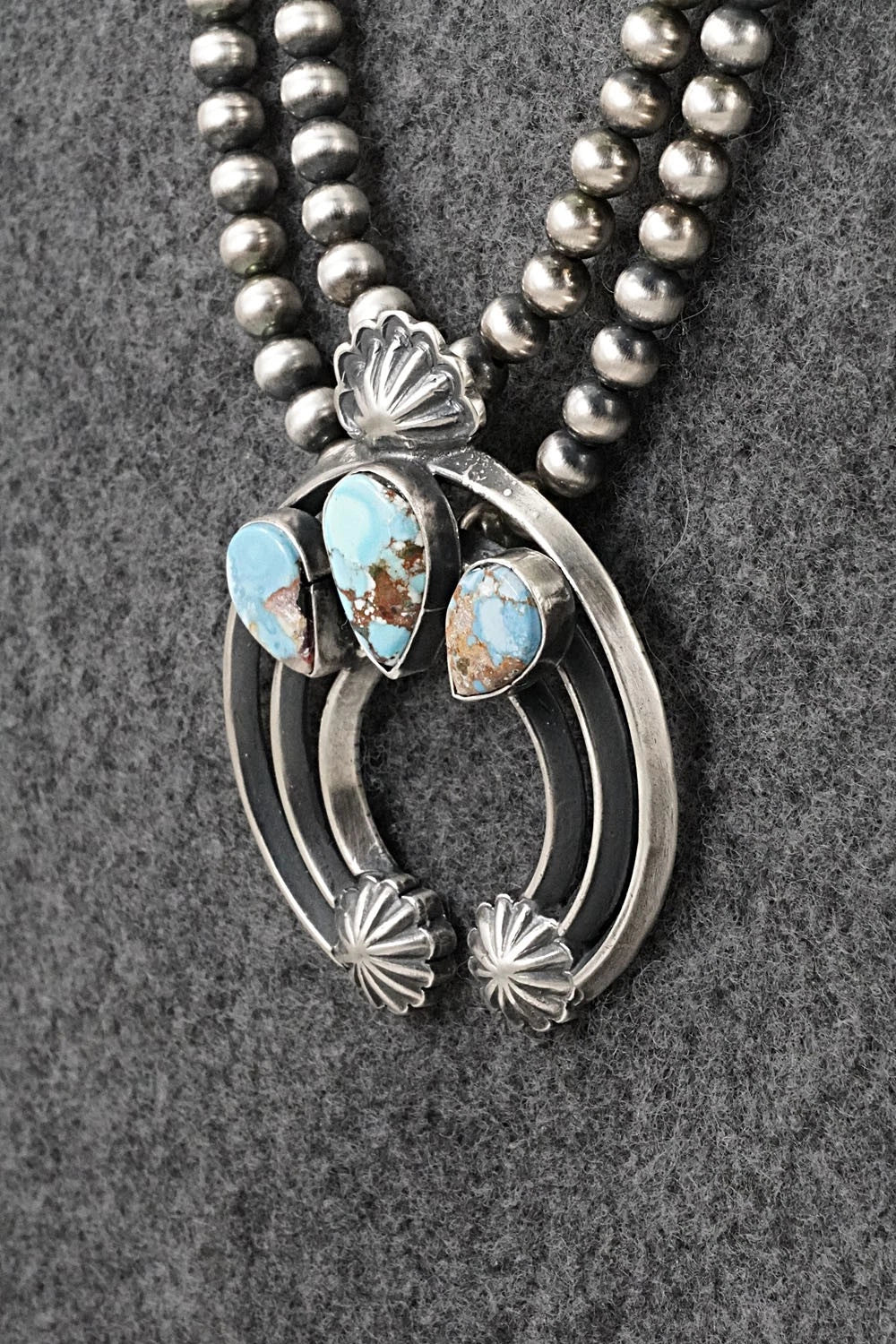 Turquoise & Sterling Silver Necklace - Davey Morgan