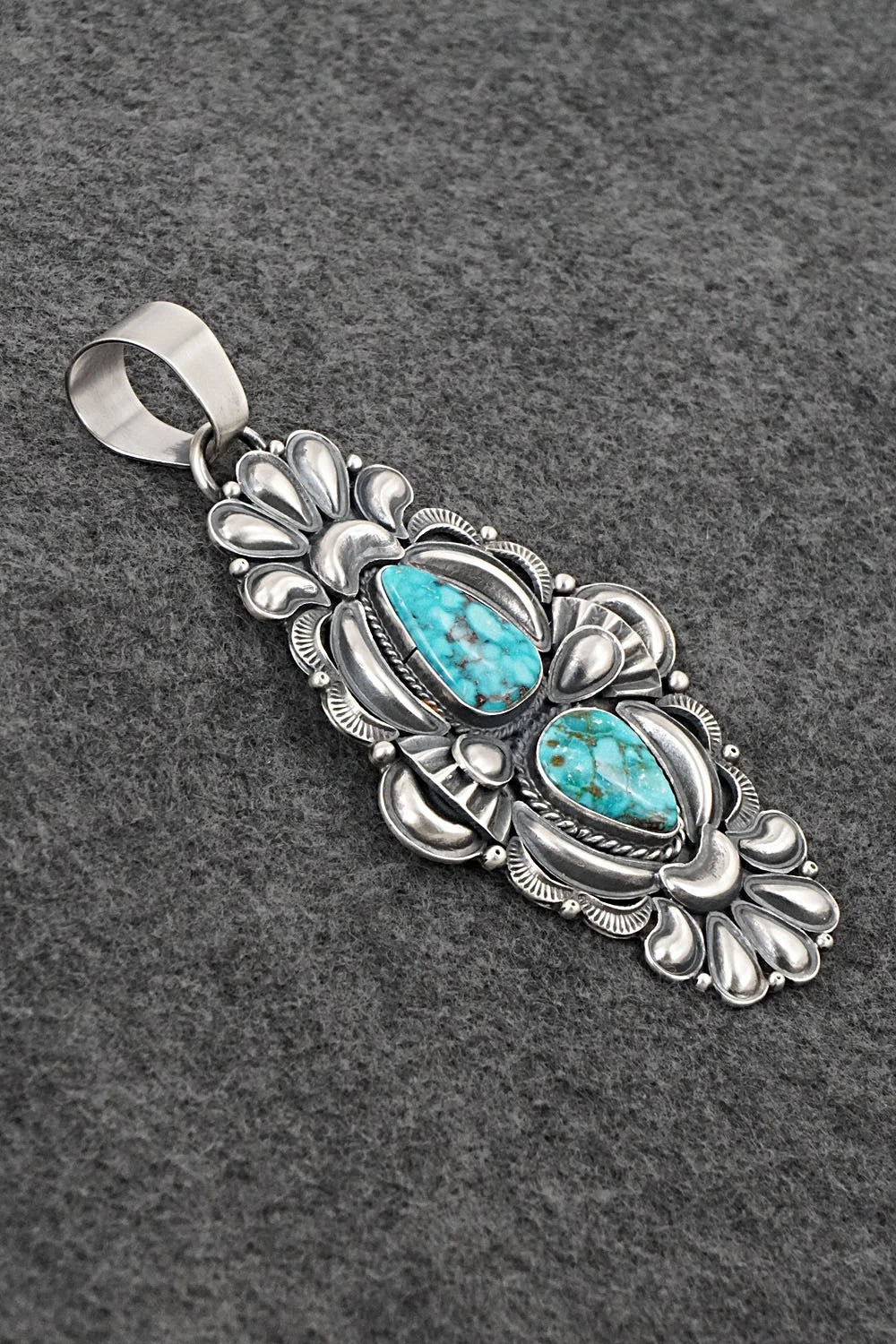 Turquoise and Sterling Silver Pendant - Derrick Gordon