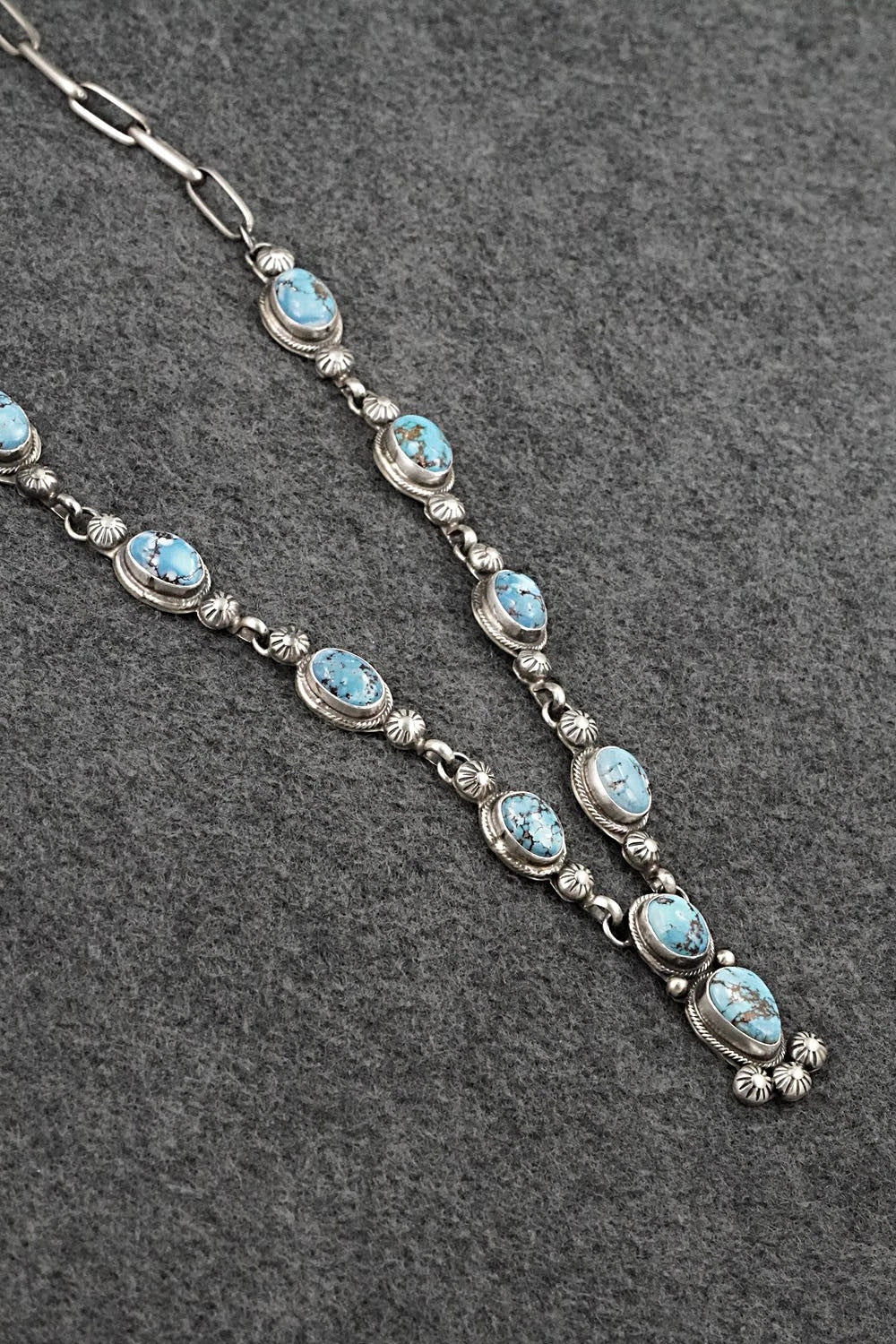 Turquoise & Sterling Silver Necklace and Earrings Set - Kathleen Livingston