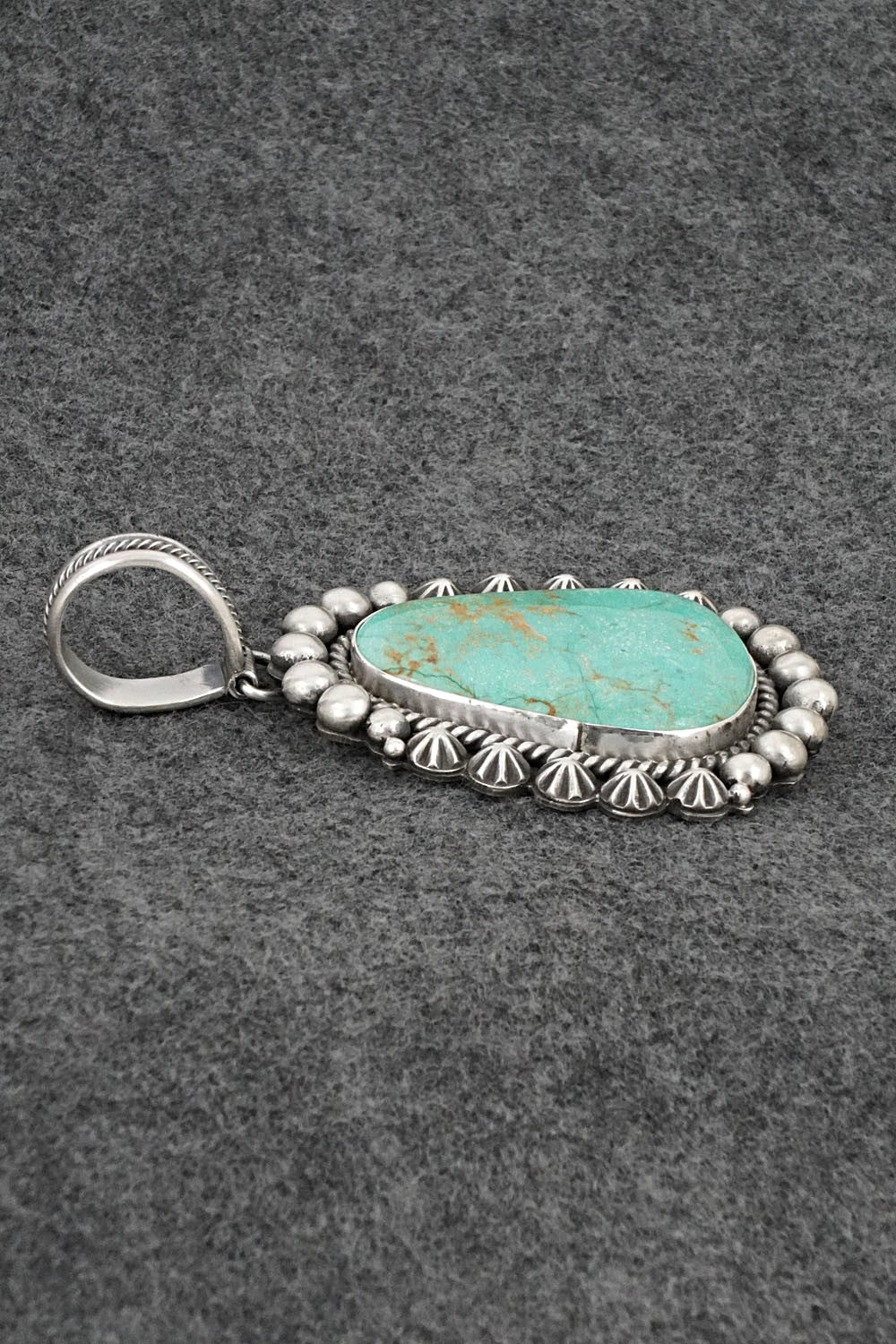 Turquoise & Sterling Silver Pendant - Rosita Calladitto