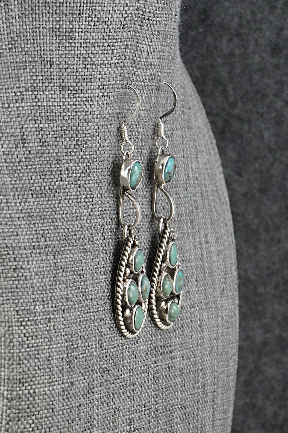 Turquoise & Sterling Silver Earrings - Priscilla Reeder