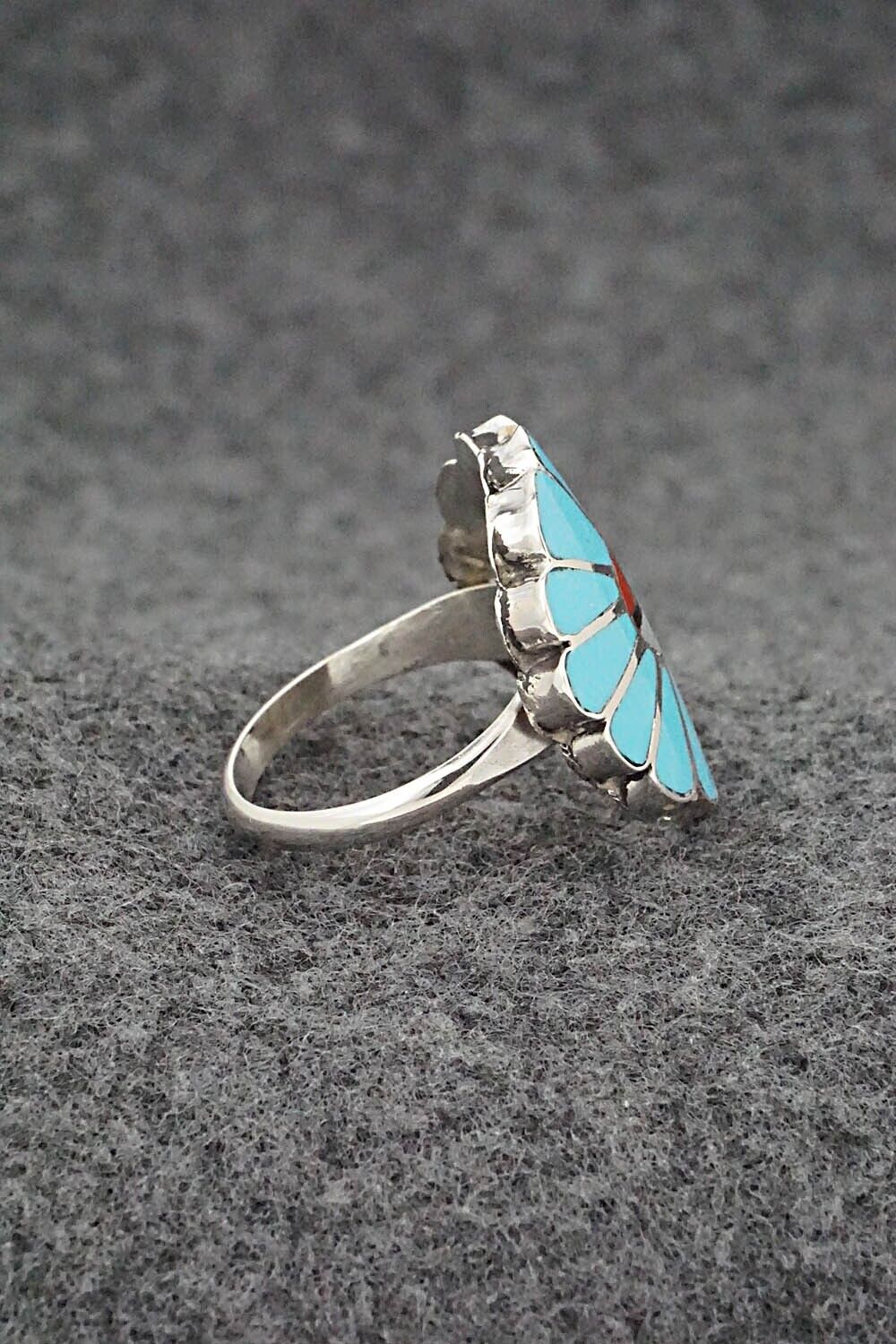 Multi-Stone & Sterling Silver Ring - Burdian Soseeah - Size 8