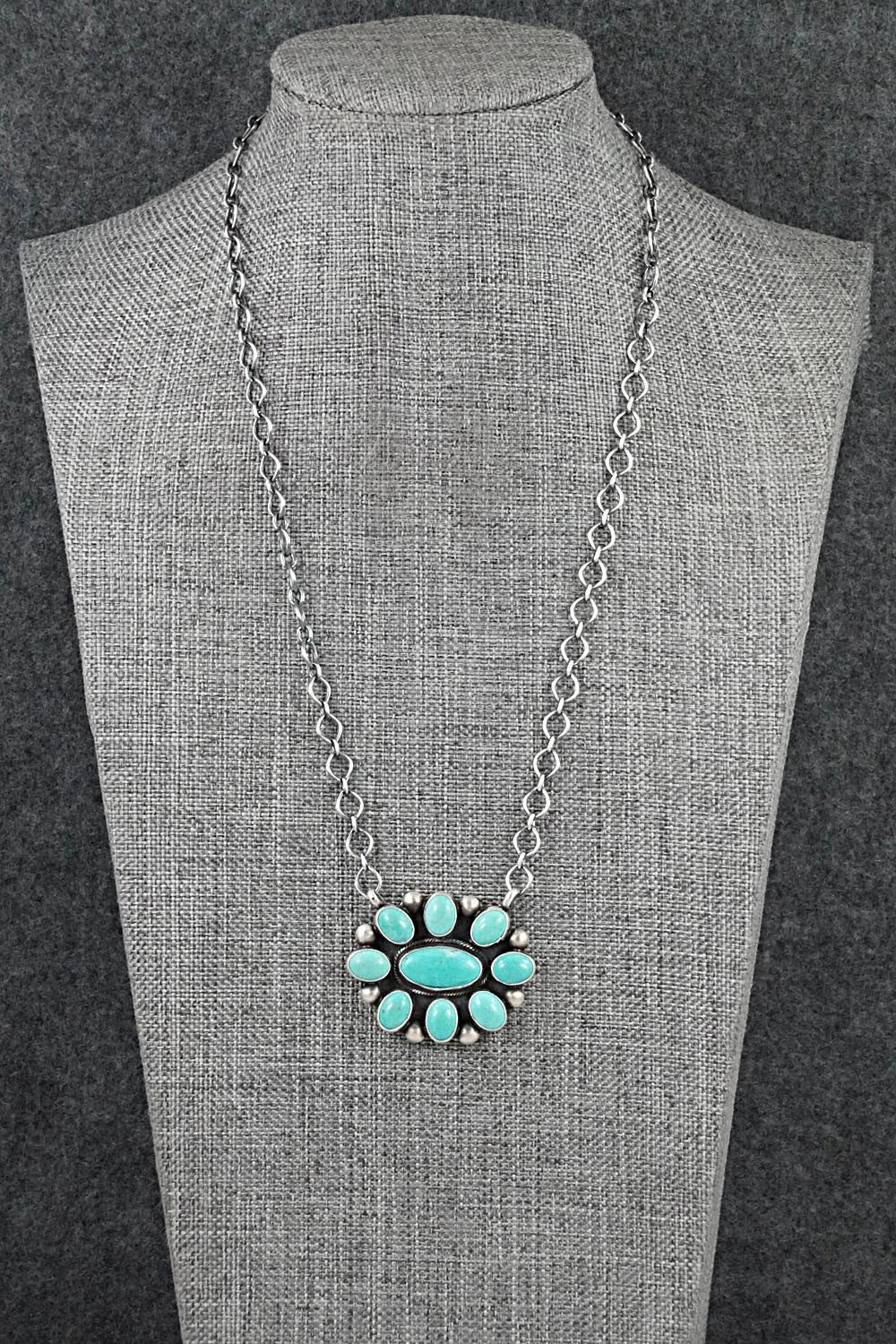 Turquoise & Sterling Silver Necklace - Kathleen Livingston