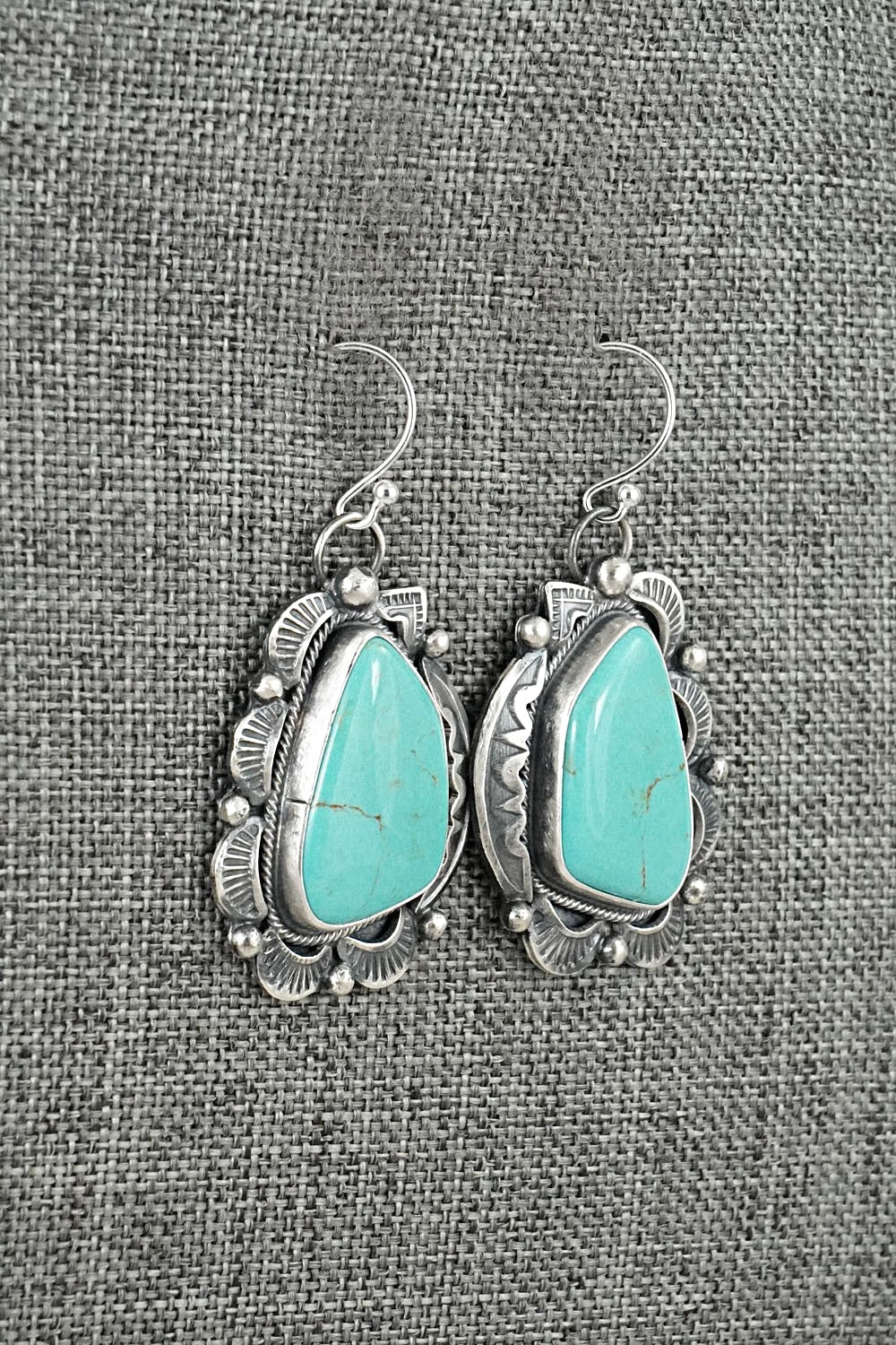 Turquoise & Sterling Silver Earrings - Jackson Hoskie