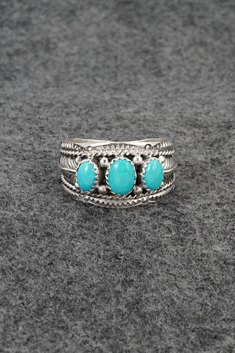 Turquoise & Sterling Silver Ring - Betty Begaye - Size 13