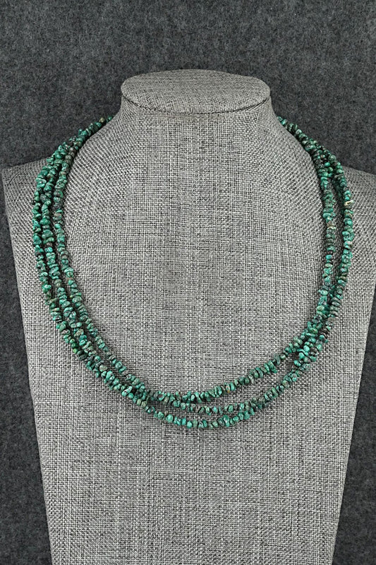 Turquoise & Sterling Silver Necklace 18" - Doreen Jake
