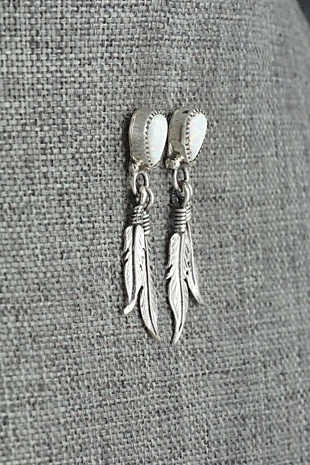 Opalite & Sterling Silver Earrings - Hiram Largo