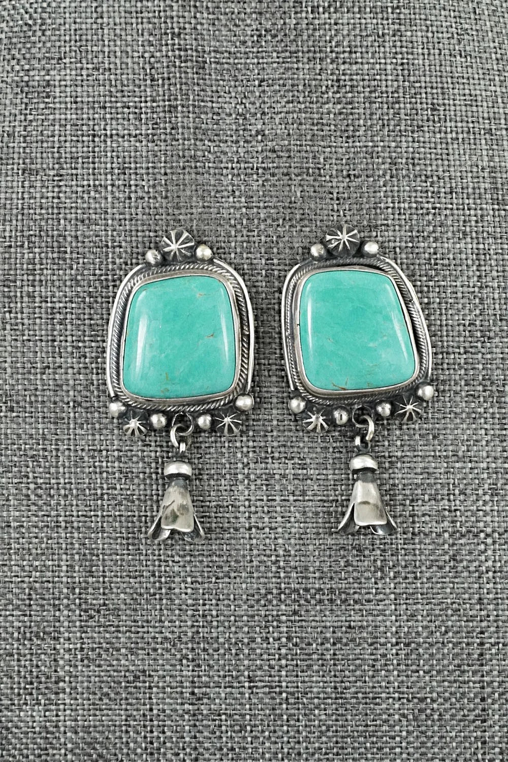 Turquoise & Sterling Silver Earrings - Bobby Johnson
