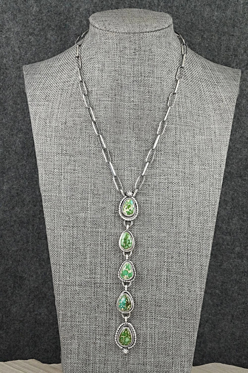 Turquoise & Sterling Silver Necklace - Bobby Johnson