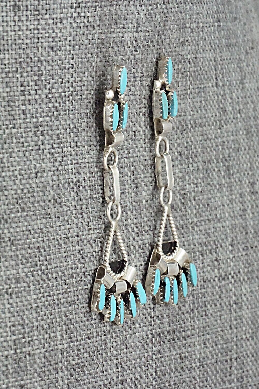 Turquoise & Sterling Silver Earrings - Evonne Hustito