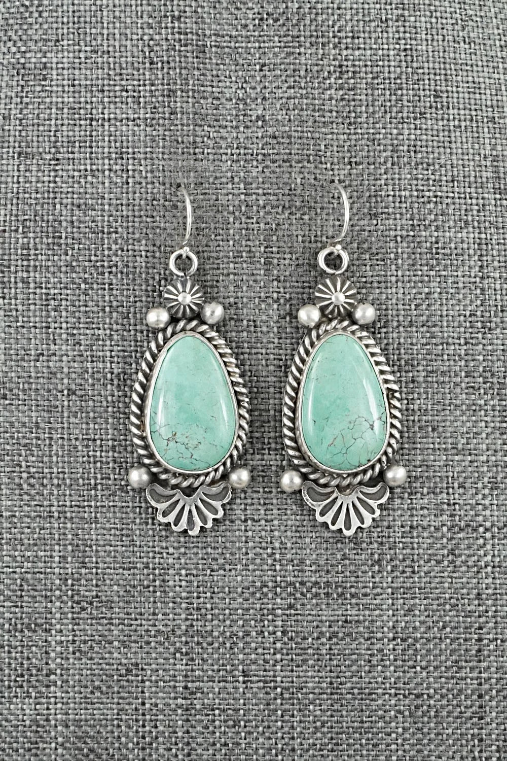 Turquoise & Sterling Silver Earrings - Michael Calladitto