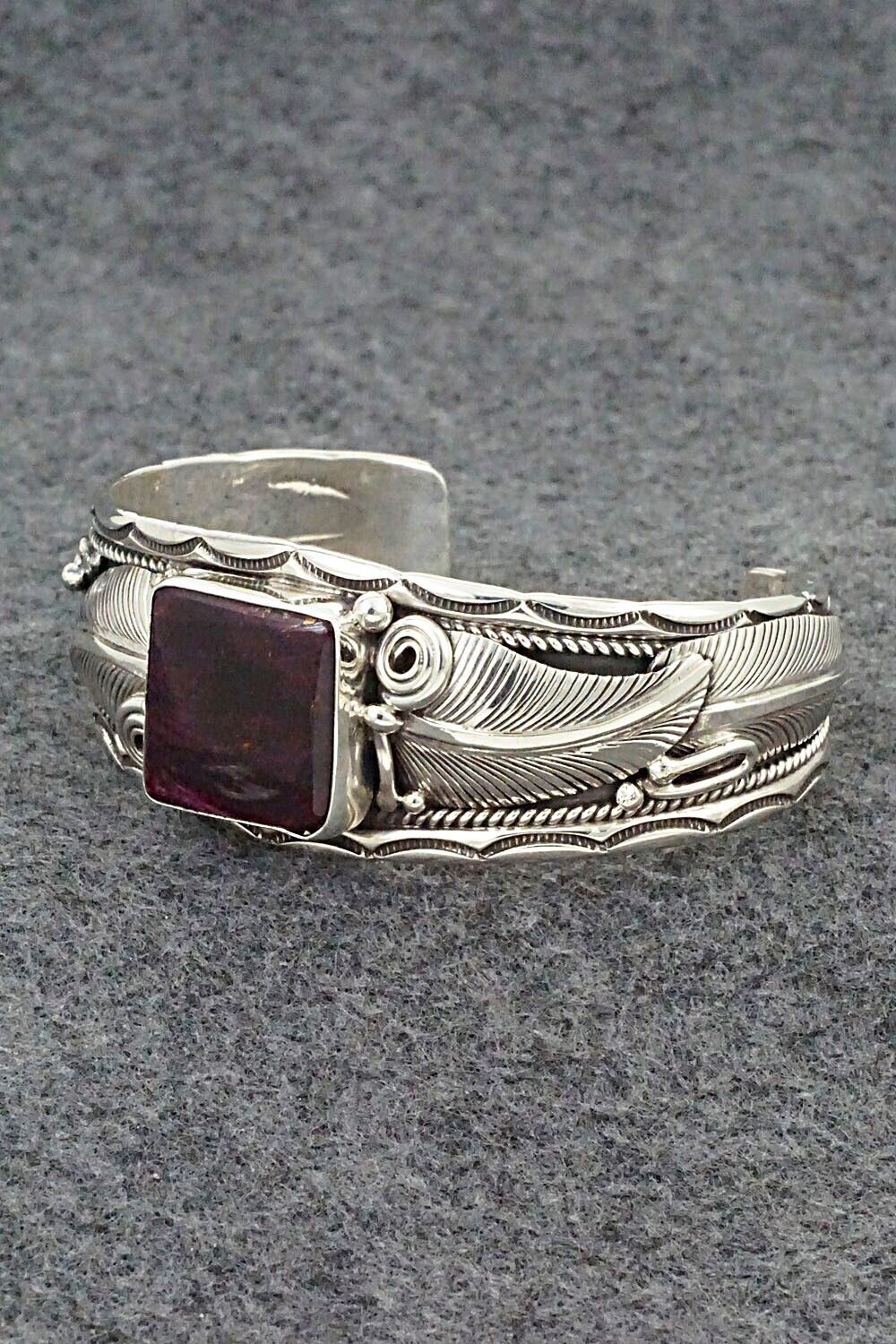 Spiny Oyster & Sterling Silver Bracelet - Darrell Morgan