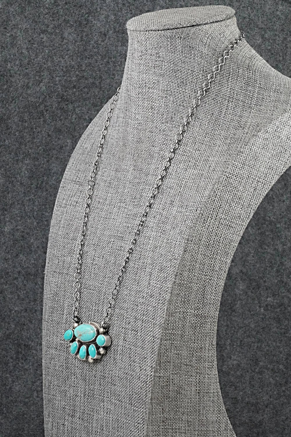 Turquoise & Sterling Silver Necklace - Kathleen Livingston
