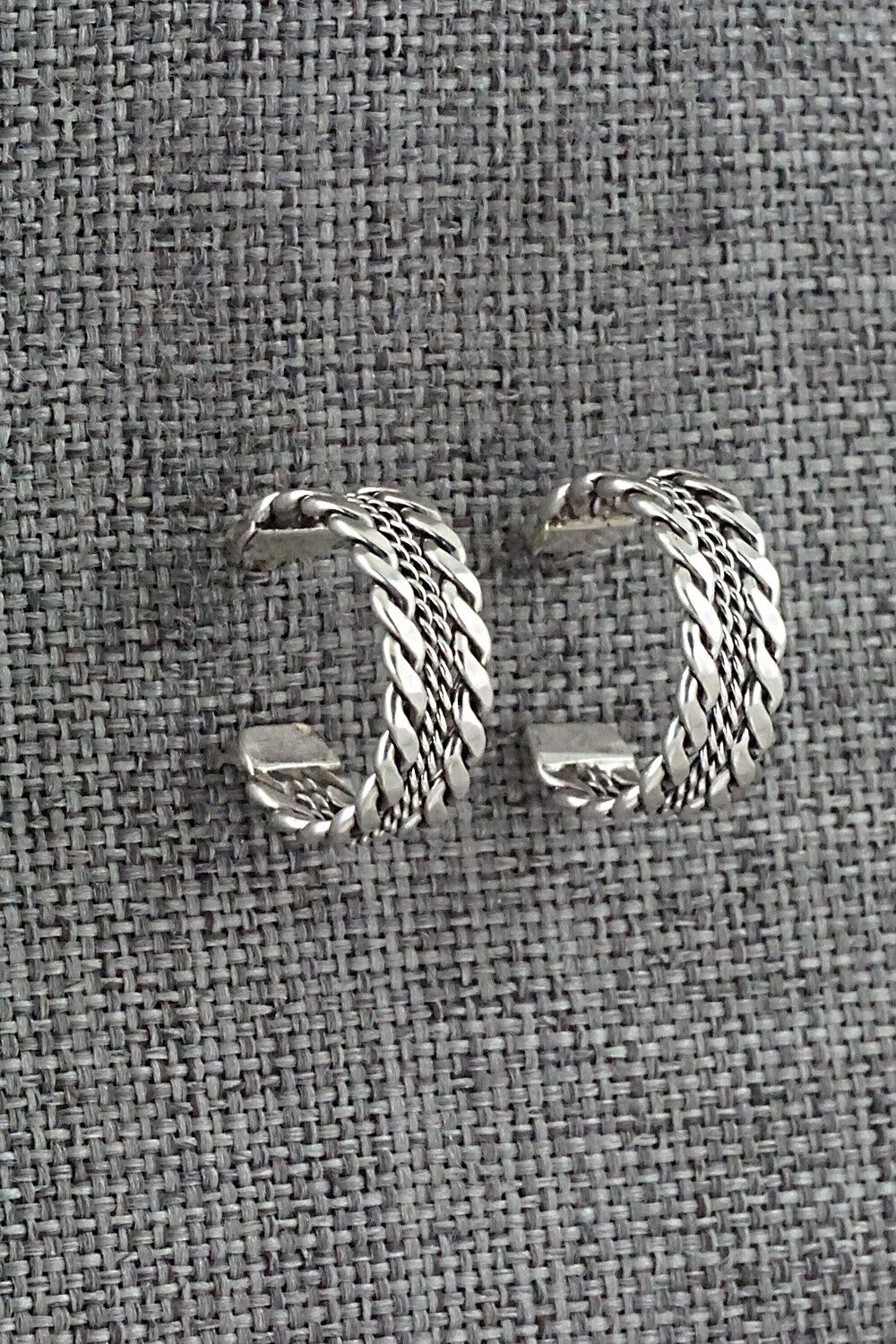 Sterling Silver Hoop Earrings - Elaine Tahe