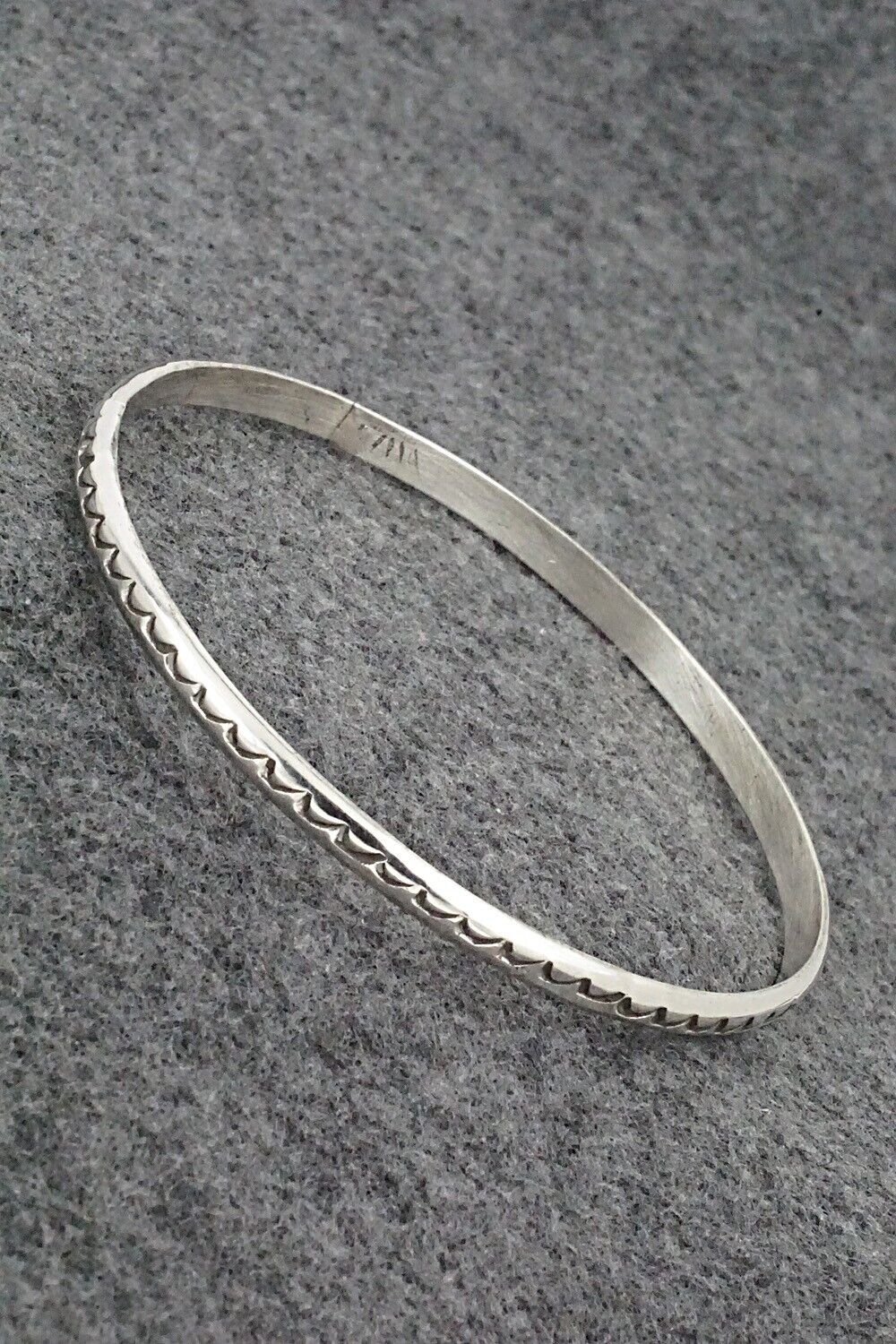 Sterling Silver Bangle Bracelet - Elaine Tahe