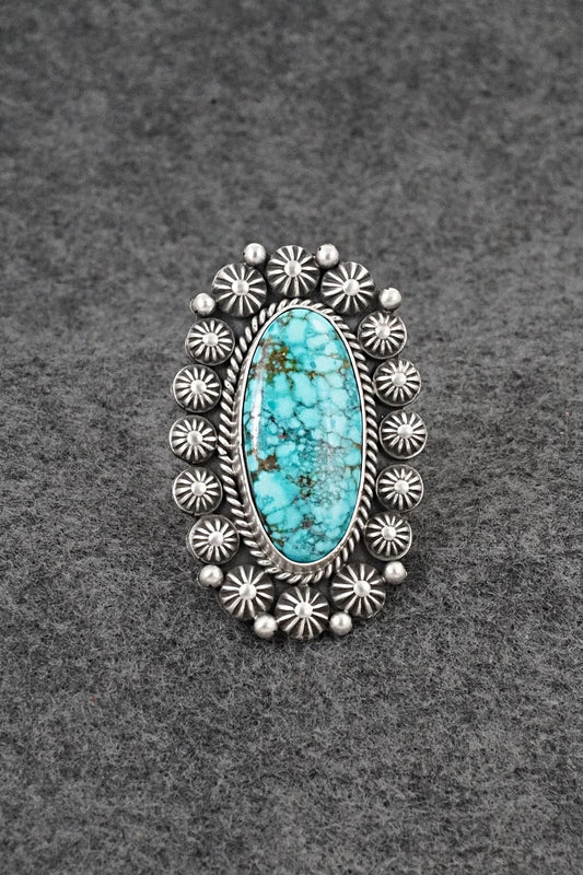 Turquoise & Sterling Silver Ring - Michael Calladitto - Size 9.5