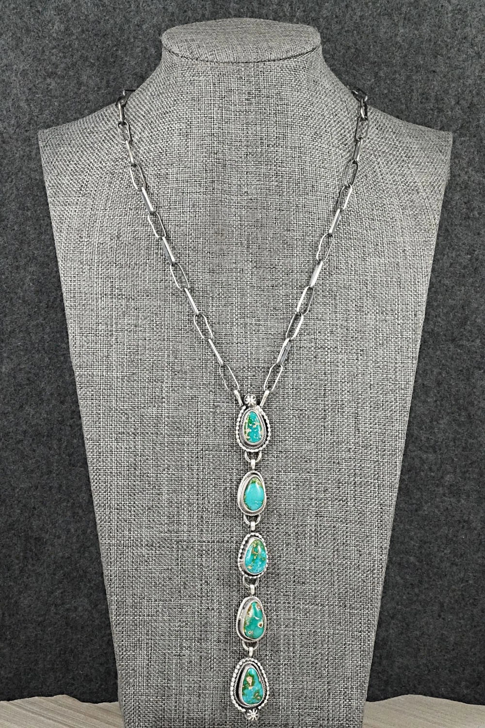 Turquoise & Sterling Silver Necklace - Bobby Johnson
