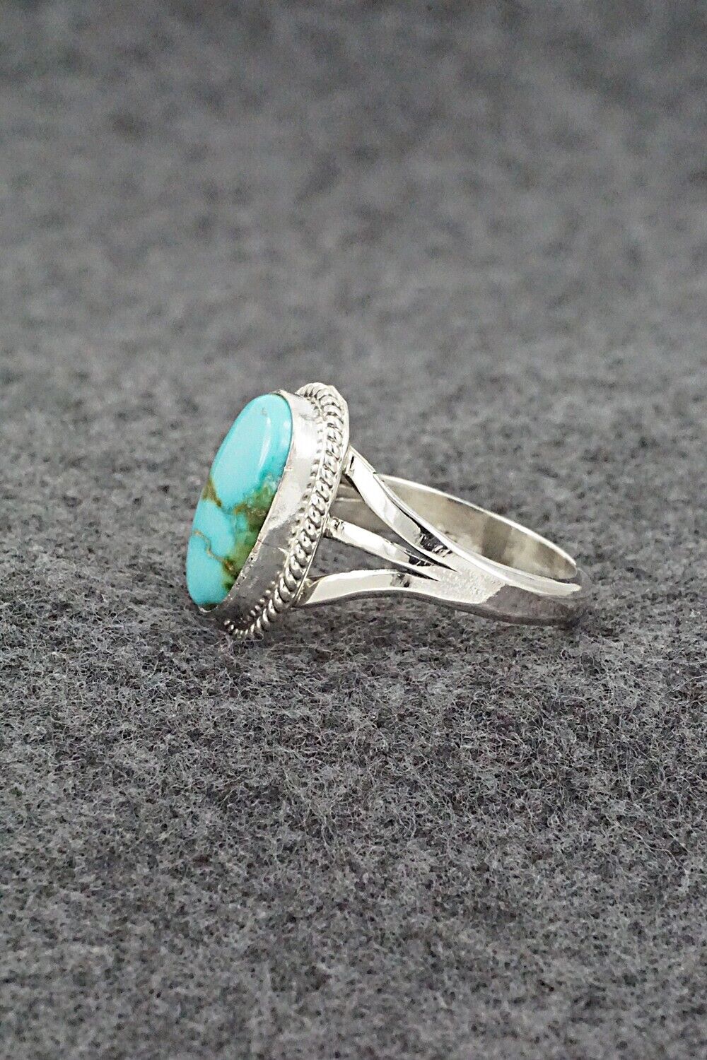 Turquoise & Sterling Silver Ring - Alice Rose Saunders - Size 8