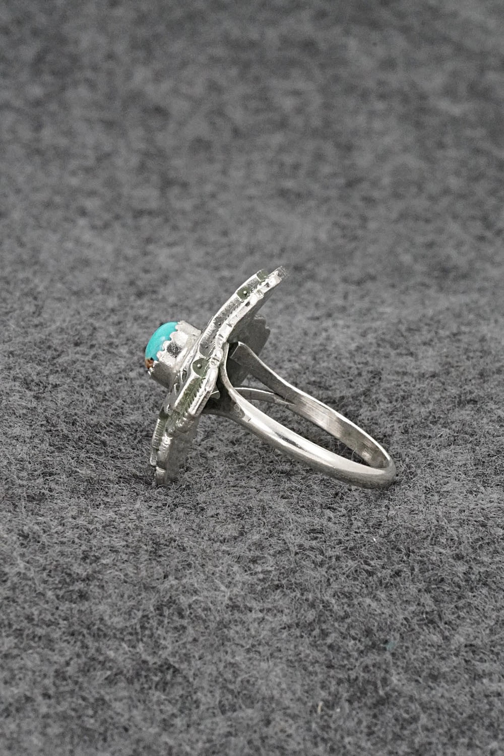 Turquoise and Sterling Silver Ring - Letricia Largo - Size 9