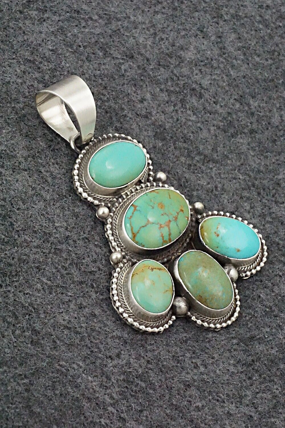 Turquoise & Sterling Silver Pendant Set - Kathleen Chavez